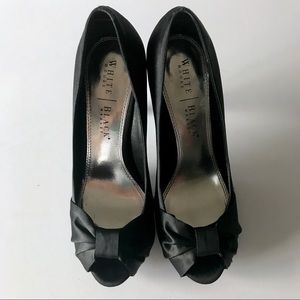 W H B M Peep Toe Stilettos